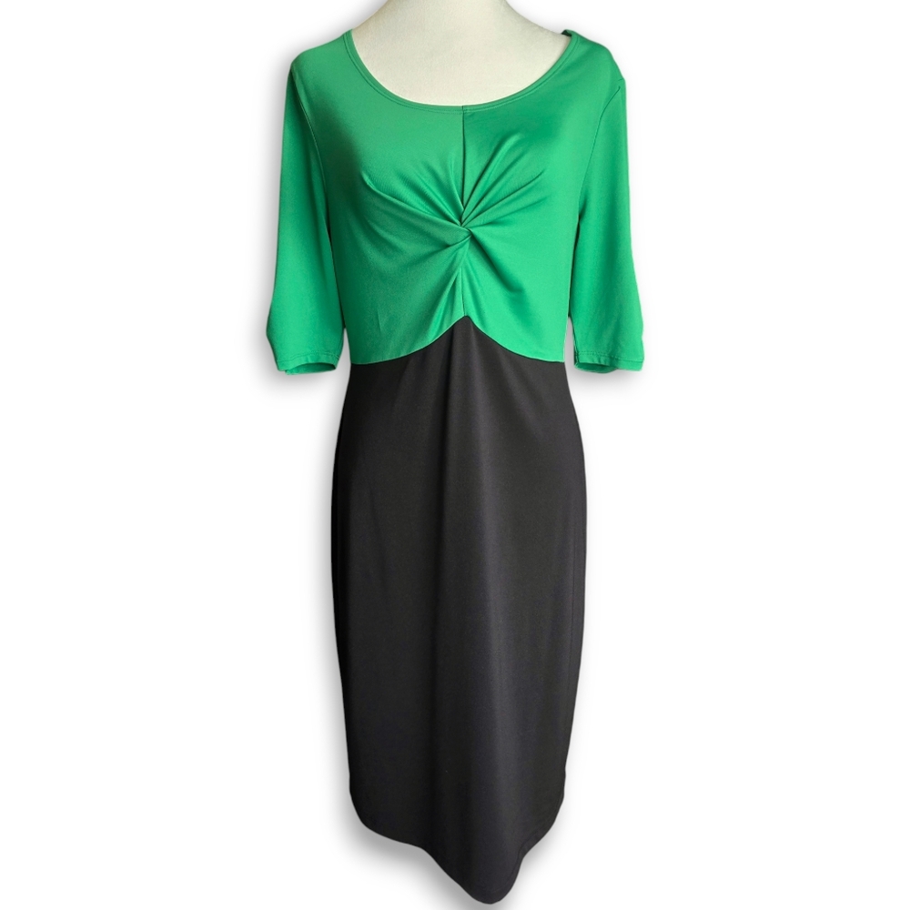 Vintage Avon Green/Black Dress